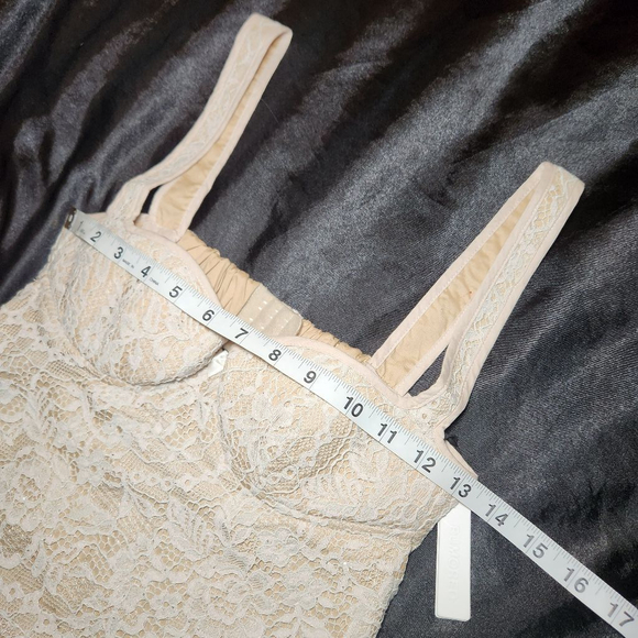 Rumored Lover Boy Cream Sparkle Lace Mini Dress - Picture 5 of 14